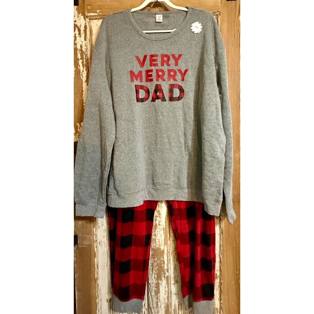 Men's North Pole Trading Company Very Merry Dad Fleece Holiday Pajamas - XXL